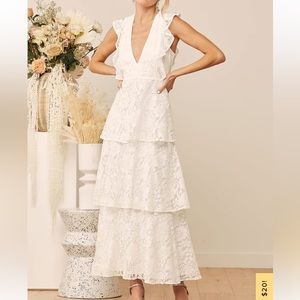 White, medium, maxi dress from Lulus